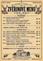 Zvěřinové menu 22.10. – 25.10.2026